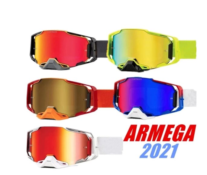 2023 ARMEGA kacamata sepeda motor trail, aksesoris mata perlindungan UV tahan angin bersepeda Ski papan salju A