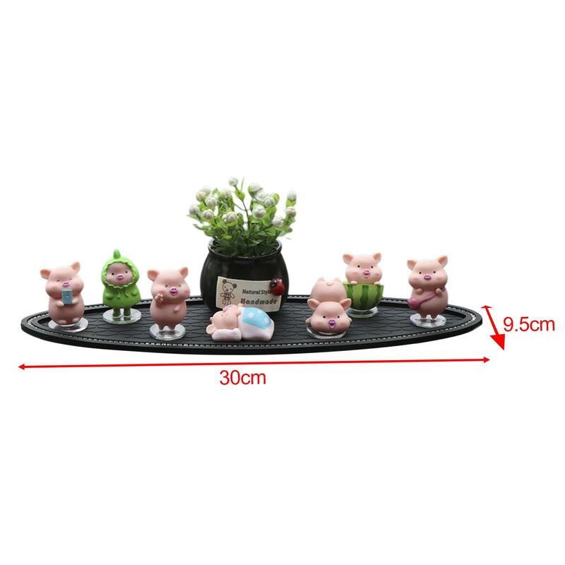 Set figur babi Mini dekorasi dasbor mobil untuk ruang tamu meja