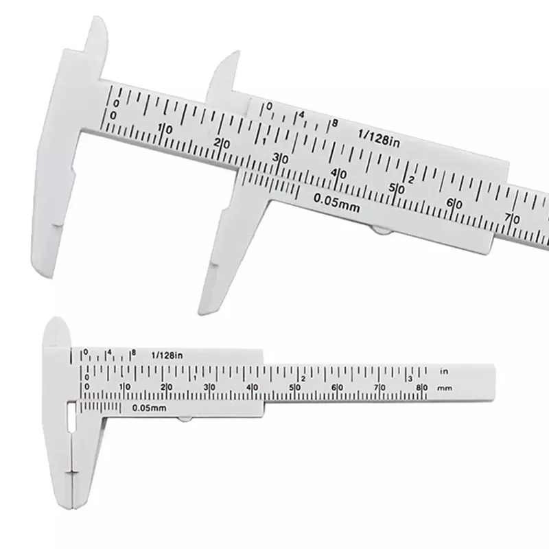 1pc Messschieber 80mm Mini Kunststoff Schiebe Messschieber Messschieber Messwerk zeug Lineal Mikrometer Handwerkzeuge Ersatzteile