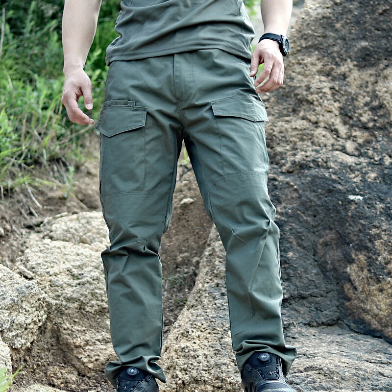 Man Tactical Pants Breathable Multi-Pocket Men's Cargo Pants Casual Outdoor Hiking Fishing Joggers Work Trousers Male Long Pant