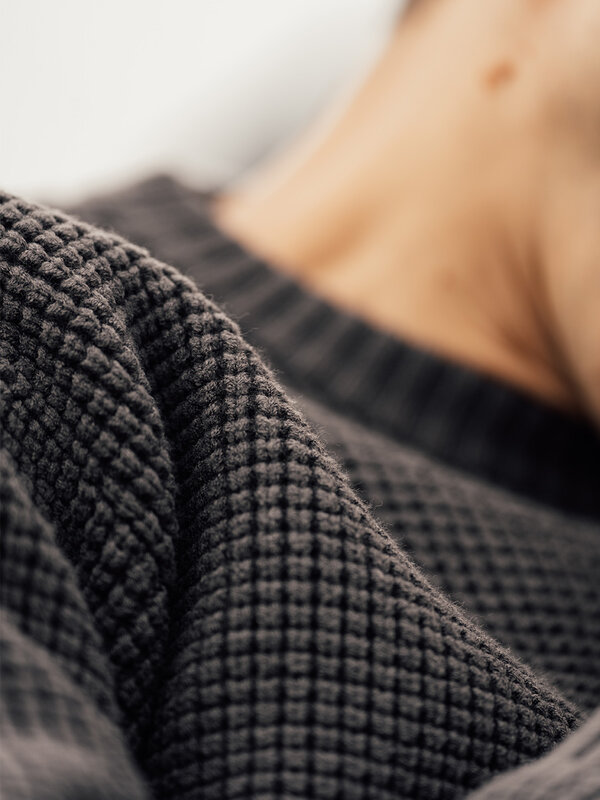 SIMWOOD-suéter grueso de gran tamaño para hombre, jersey de punto, cálido, con patrón de gofres, de talla grande, novedad de otoño, 2023