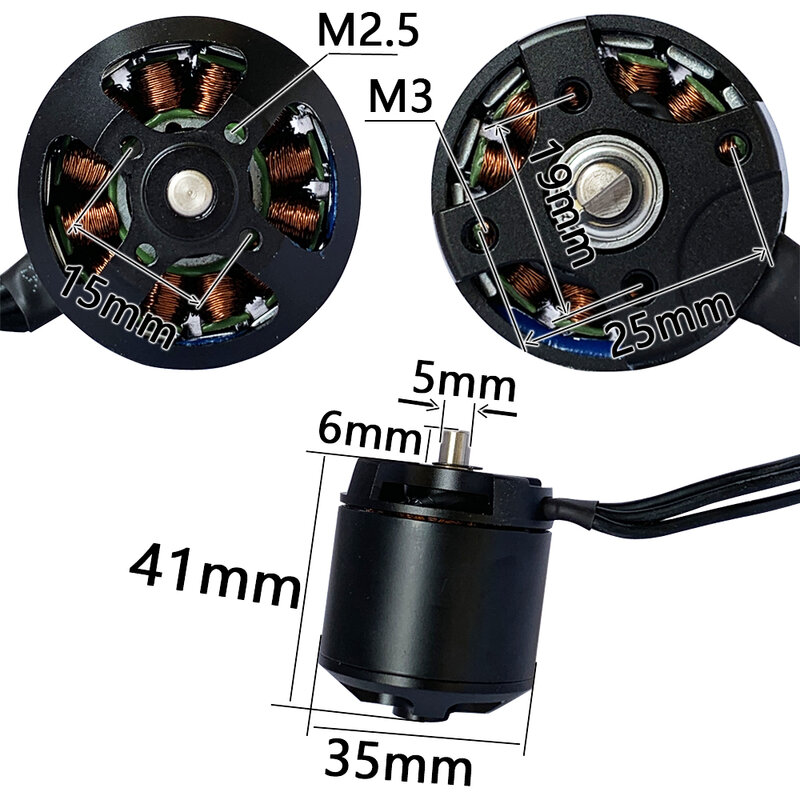 X-MOTOR 3542 Swiss Quality Motor Brushless Outrunner Motor Strong power supply 1000KV High Speed with Large Thrust 4PCS