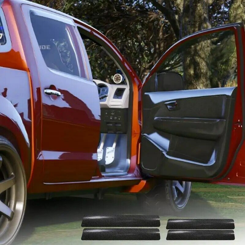 Car Bumper Guard Strip para carros, anti-colisão, preto, arranhão, protetor traseiro, universal, porta guardas, 4pcs