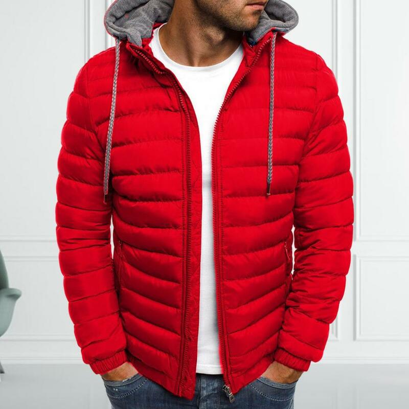 Chaqueta con capucha para hombre, suave y cómoda, a prueba de viento, acolchada, con estilo, para exteriores, de invierno, Premium
