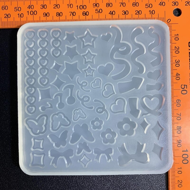 Colorful Strip Accessories Silicone Mold DIY Geometry Filler Decors Silicone Mold Keychain Pendant Ornament Mould