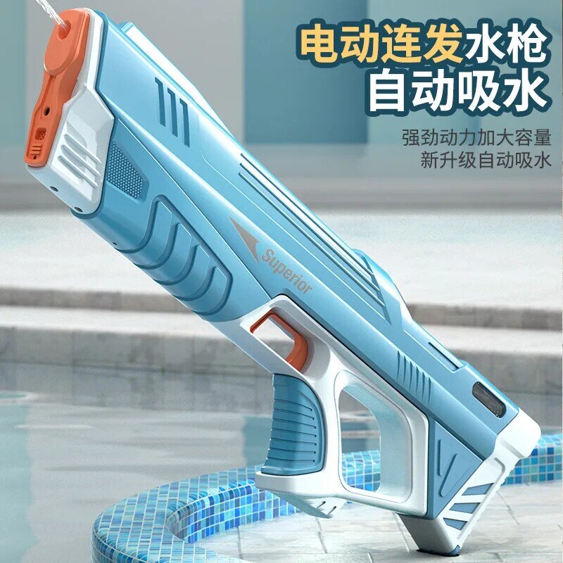 Pistolet na wodę do zabawy elektryczny rozpina wysokociśnieniowy pistolety zabawkowe dziecięcy z dużą energią ładowania wody