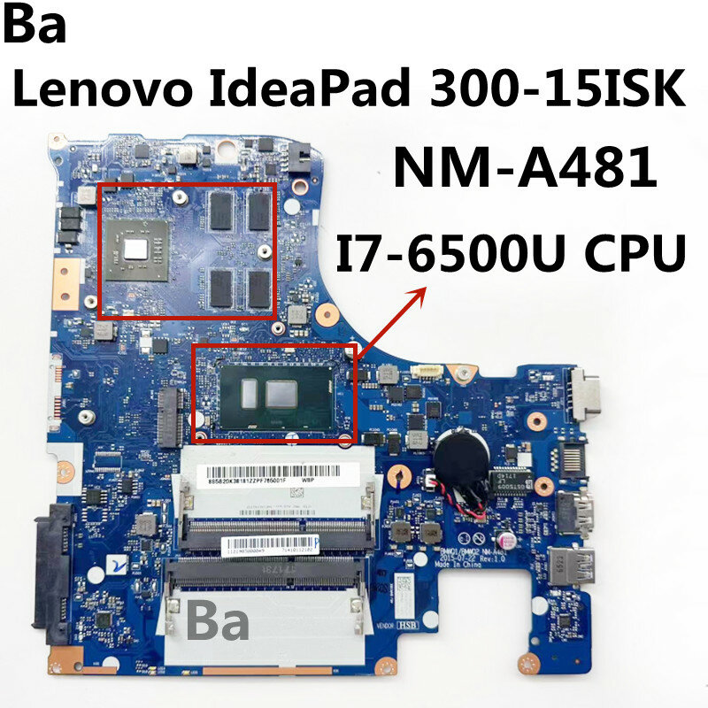 Untuk Lenovo IdeaPad 300-15ISK Laptop Motherboard NM-A481 dengan I7-6500U CPU 2G GPU