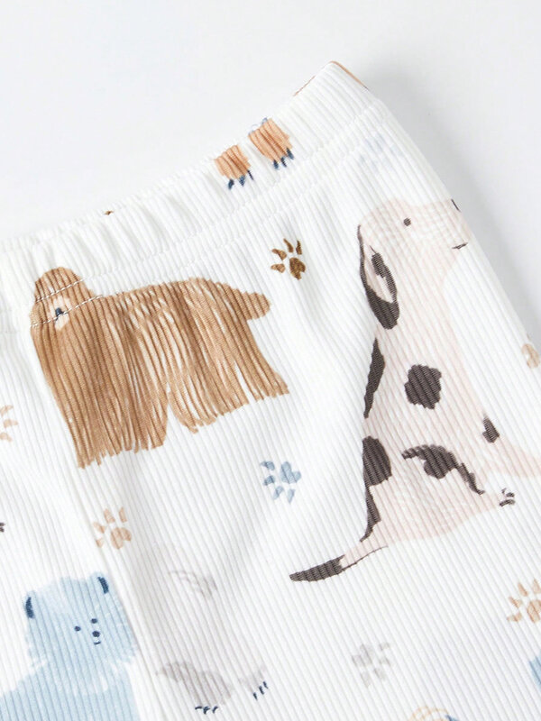 Летний детский пижамный комплект с животным принтом, детские шорты с коротким рукавом, одежда для сна, дышащая Домашняя одежда, комплект детской одежды для девочек и мальчиков