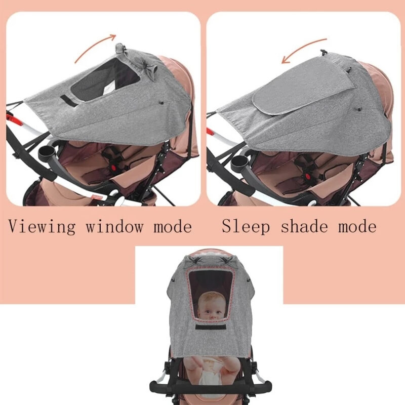 Parasol para cochecito de bebé, accesorios para cochecito de bebé, Universal, impermeable, protección solar, Anti-UV cubierta de sombra, parasol para asiento de bebé