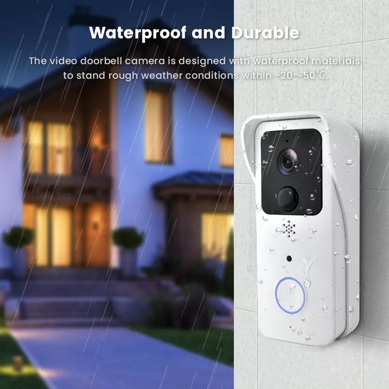 5G 2.4G WiFi Video Doorbell 1080P Tuya สมาร์ทกลางแจ้งไร้สาย Intercom กันน้ำไร้สาย AC/แหล่งจ่ายไฟ DC