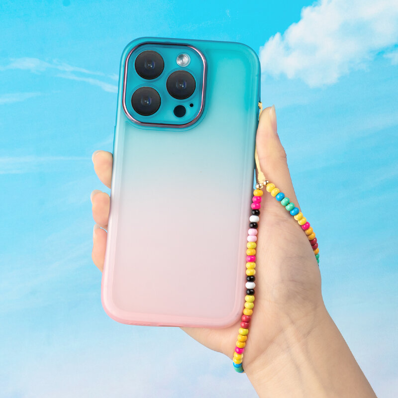 2022 Новый дизайн красочные бусины для телефона очаровательные богемные керамические блестящие стеклянные бусины ремешок для телефона аксессуары для женщин