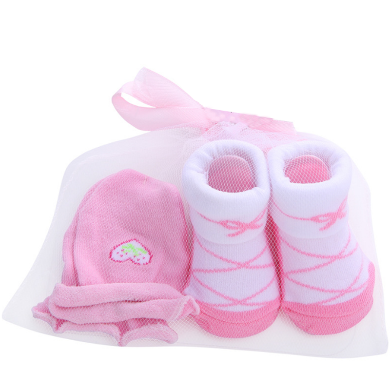 New Cute Cartoon Baby Socks Set Newborn Baby Socks+Glove Set