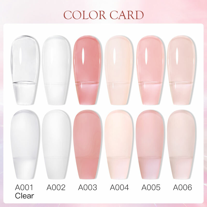 MEET ACROSS Milky White Clear 8ml Extension Nail Gel Polish For French Nails Art Manicure Semi Permanent UV Varnish Tips Tools