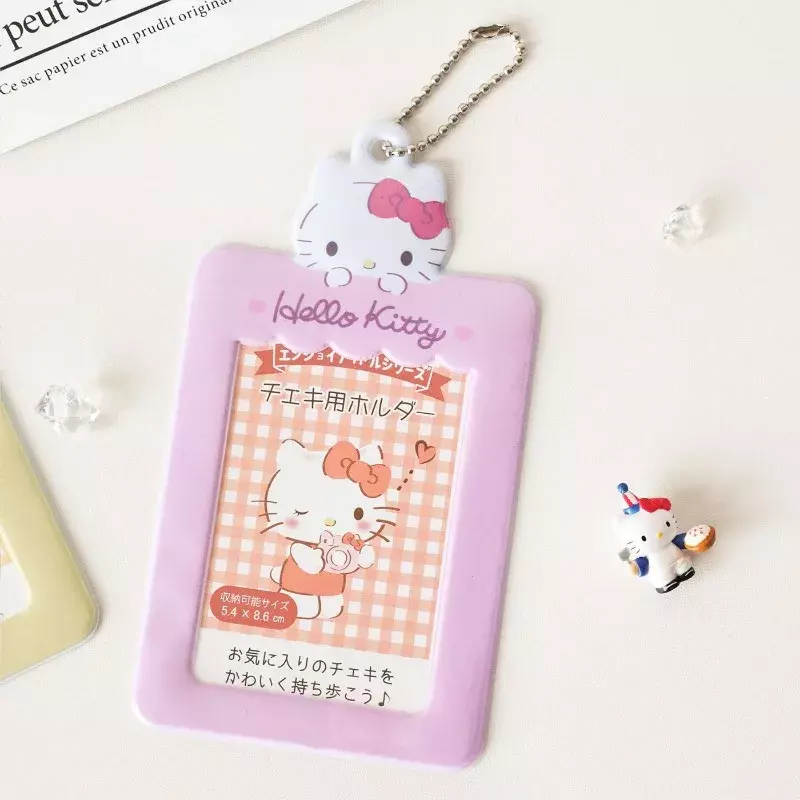 Sanrio Hello Kitty Cinnamoroll Porta-Cartão Foto, Cartoon Fashion, Mini Pasta Álbum, 3 Polegadas Capa, Minha Melodia, Kawaii