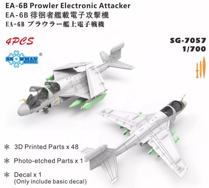 SNOWMAN SG-7057 1/700 Scale EA-6B Prowler Electronic Attacker Model Kit