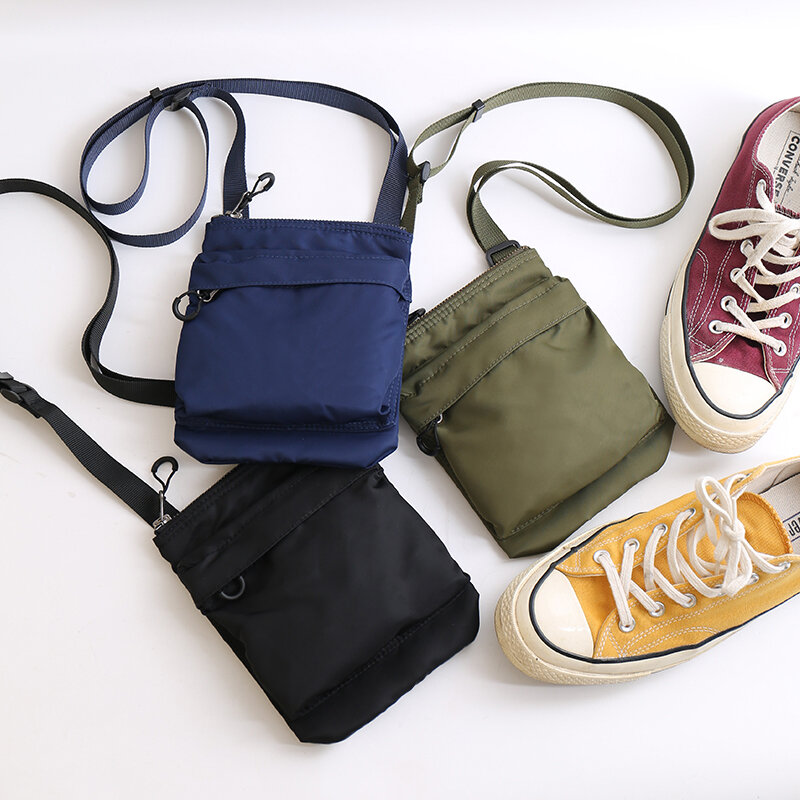 Borsa a tracolla impermeabile in stile giapponese borse a tracolla in tessuto di Nylon borsa a tracolla Casual marsupio piccola borsa di design per uomo