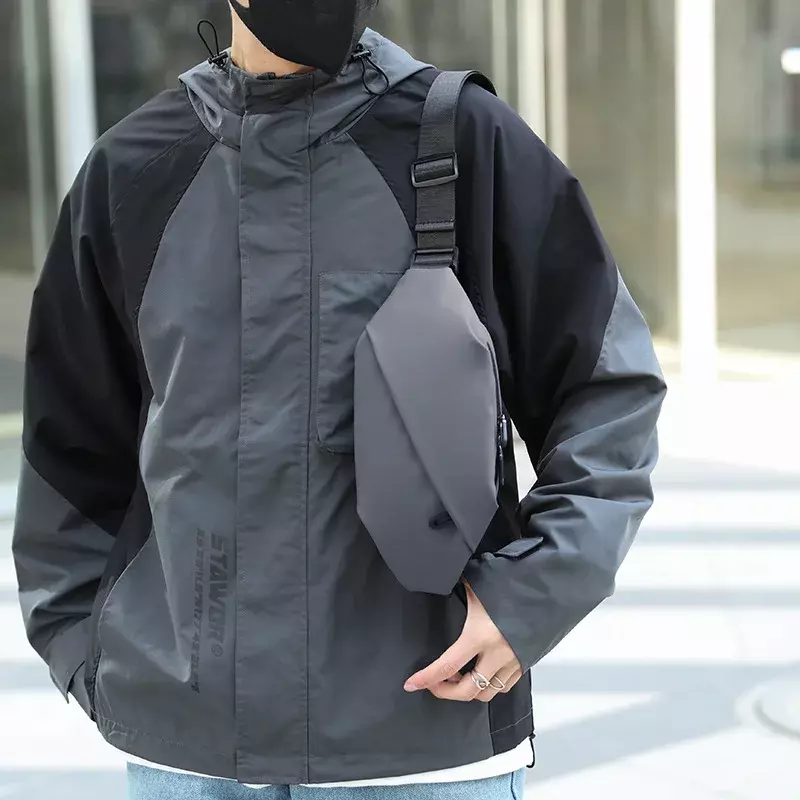 Mochila De Trabajo impermeable para hombre, bolso de pecho grande, bolso de mensajero, cintura, hombro, viaje, moda
