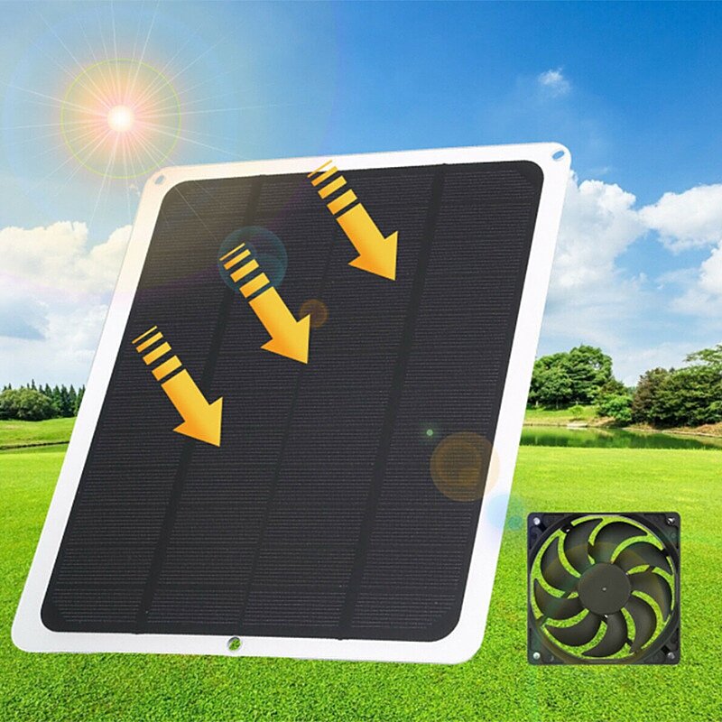 Ricambi Auto caricabatteria da Auto caricatore di energia solare caricatore ventilatore pannello ad energia solare raffreddamento Mini ventola di ventilazione