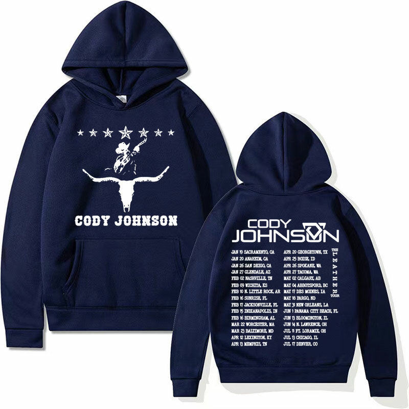 Limited Cody Johnson Concert Tour 2024 Hoodies Men Women Casual Fleece Sweatshirt Male 90s Retro Style Hip Hop Hoodie Streetwear
