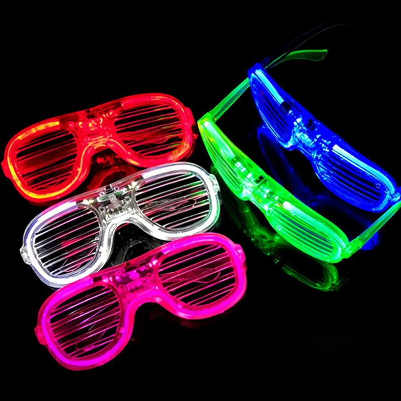 LED Luminous Glasses Halloween Glowing Neon Christmas Party Flashing Light Glow Sunglasses Glass Festival Costumes Accessory
