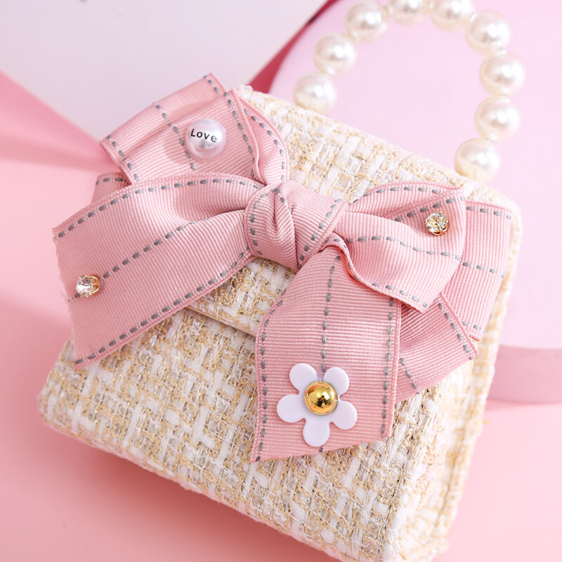Koreanischen Stil Mädchen Prinzessin Bowknot Umhängetasche Nette Kinder Mode Umhängetaschen für Mädchen Münze Brieftasche Baby Party Geldbörse Geschenk