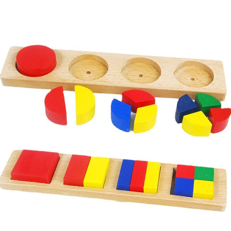 Montessori teaching aids 8-piece set Montessori Educational early education toys 1.4 home version 8-piece set geometric matching