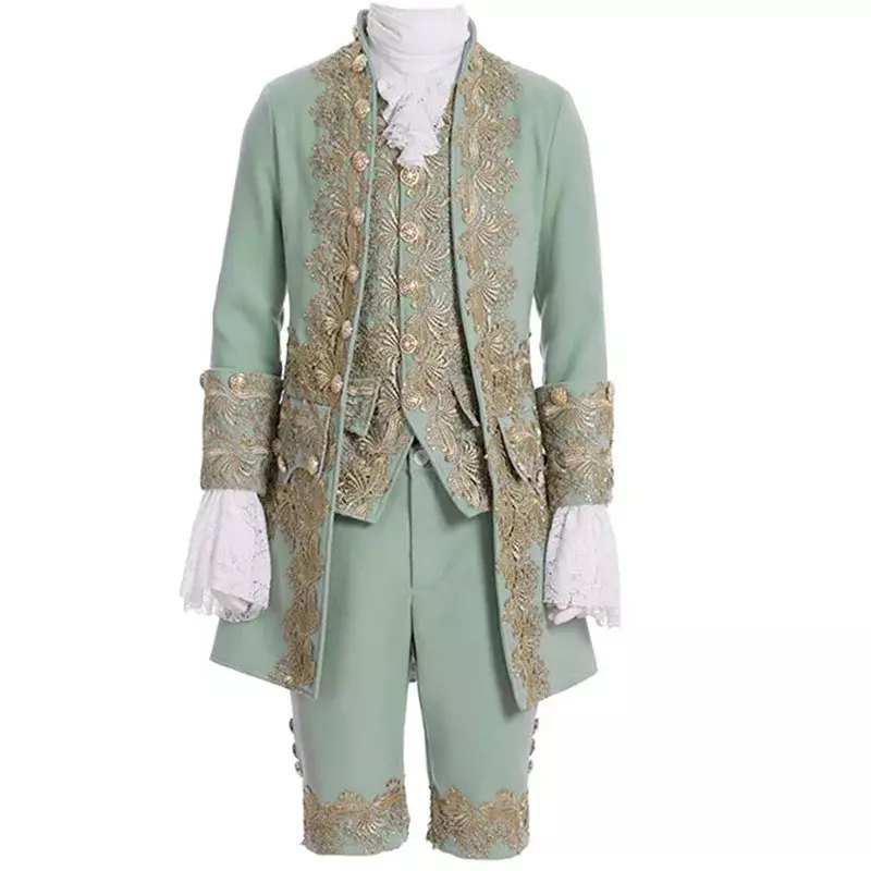 ビクトリア朝のシックなコスプレコスチューム、中世のコート、男性の衣装、エレガント、エネルギーストラット、18世紀