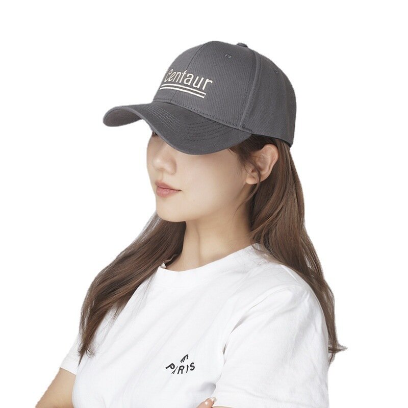 Topi bisbol wanita musim panas, topi tabir surya lidah bebek serbaguna pelajar ramping, lingkar kepala besar modis gaya Korea baru