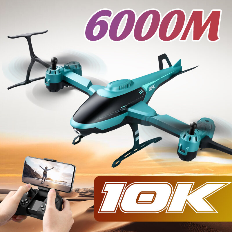 V10 Rc Drone 10k fotocamera professionale ad alta definizione 6000m Wifi Fpv elicottero telecomandato Mini Quadcopter giocattolo per bambini