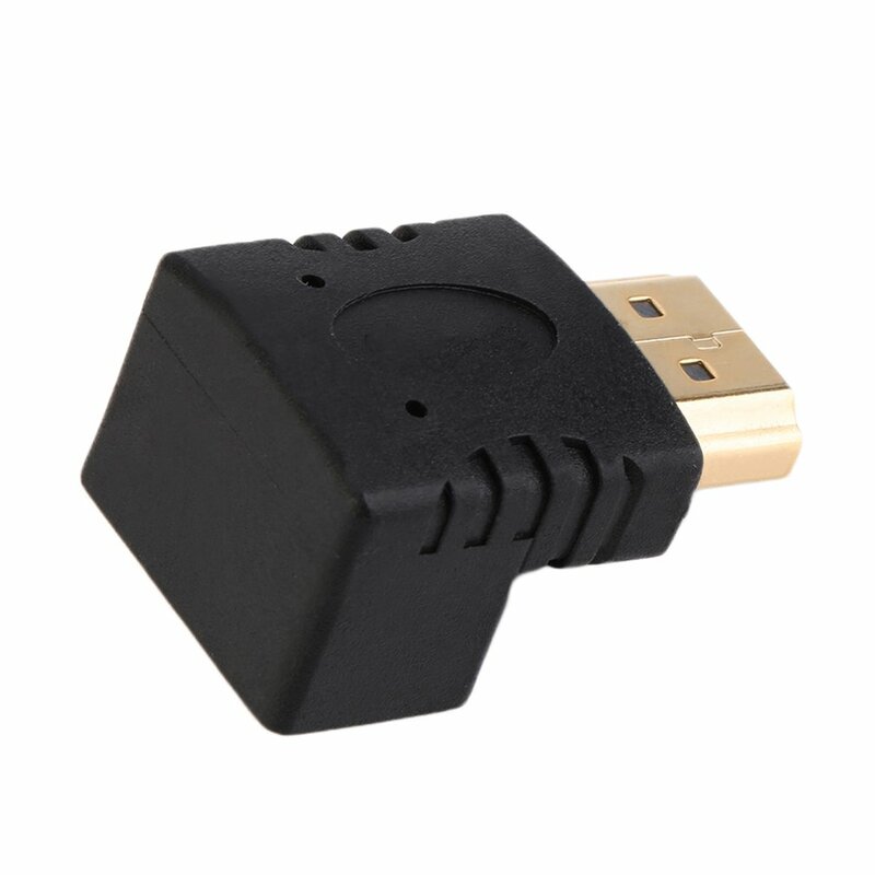 Adaptor Coupler kabel pria ke wanita kompatibel HDMI sudut kanan 270 derajat untuk HDTV stok terlaris di