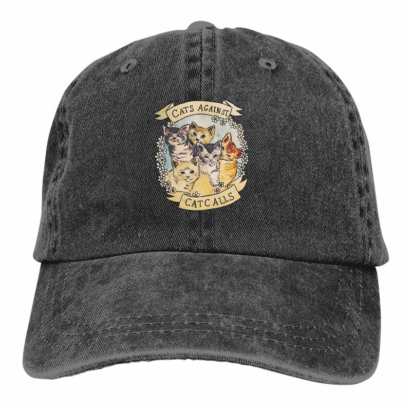Topi bisbol kucing terhadap panggilan kucing asli (lihat V2 di toko saya), topi peneduh matahari kucing untuk pria wanita