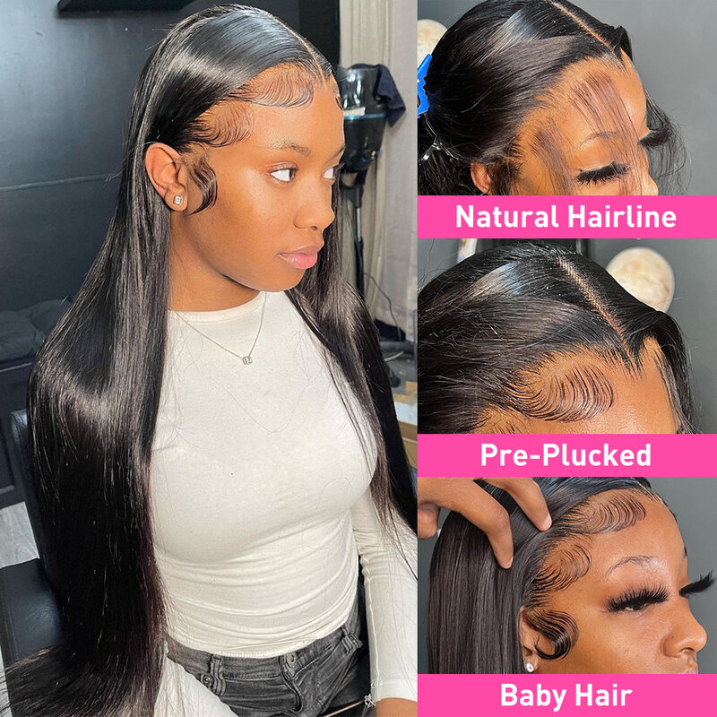 Straight HD Lace Frontal Wig Human Hair Wigs 13x4 13x6 Transparent Lace Front Wigs Pre Plucked Brazilian Cheap Lace Wigs On Sale