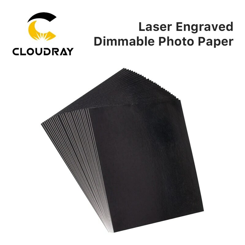 Cloudray-Papier photo à intensité variable gravé au laser, débogage de qualité ponctuelle, test 191, machine de gravure et de découpe