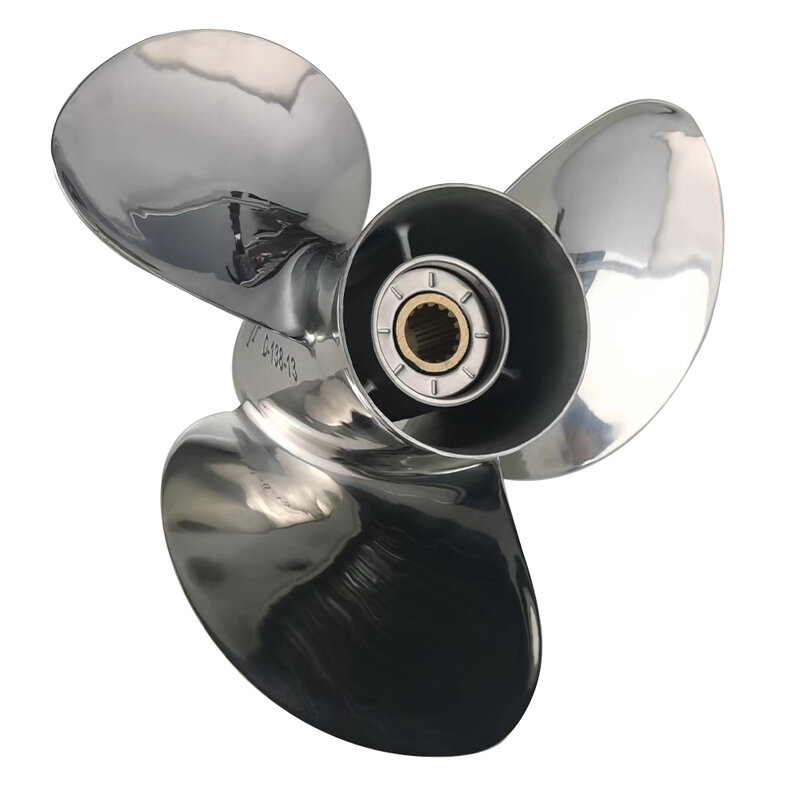 60-130HP STAINLESS STEEL 14*21 3 Blade Marine Propeller Outboard Engine