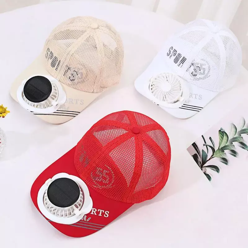 Summer fan hat solar charging dual purpose hat with fan, outdoor fishing hat, net hat sun shading and sun protection Running Cap