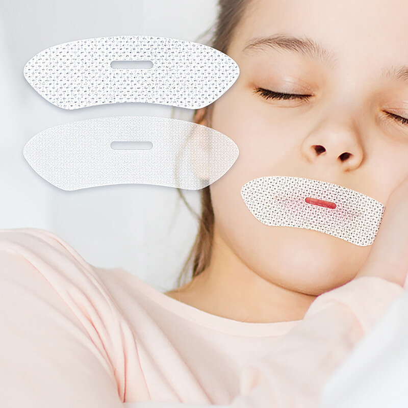 Stiker strip tidur Anti mendengkur, 30 buah pita segel mulut tanpa lembut, pita stiker koreksi mulut