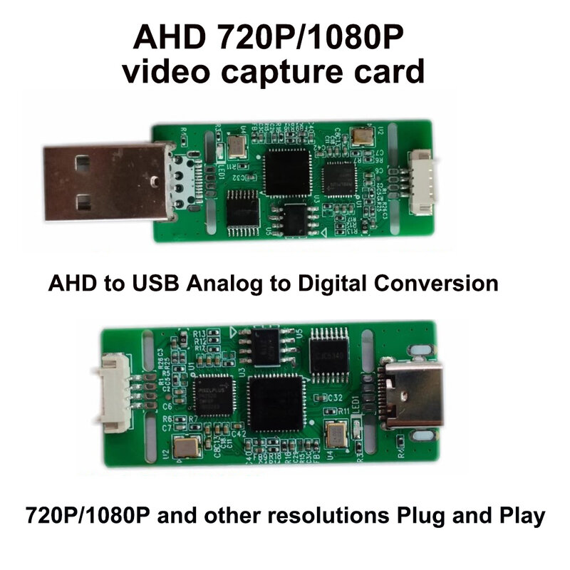 Аналоговый сигнал AHD-USB для захвата цифрового USB-камеры, модуль AHD в Type-c, UVC Бесплатный диск для Android, plug and play бесплатно