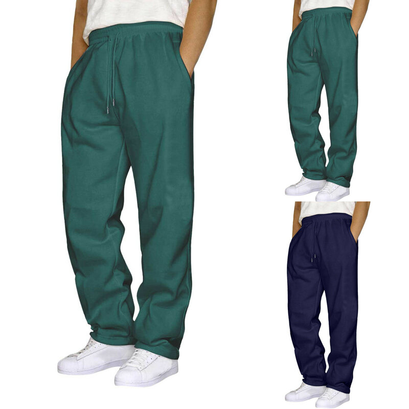 Pantaloni larghi di lino da uomo di moda pantaloni coreani Oversize sport Streetwear pantaloni da Yoga primaverili maschili abbigliamento Casual da uomo pantaloni sportivi