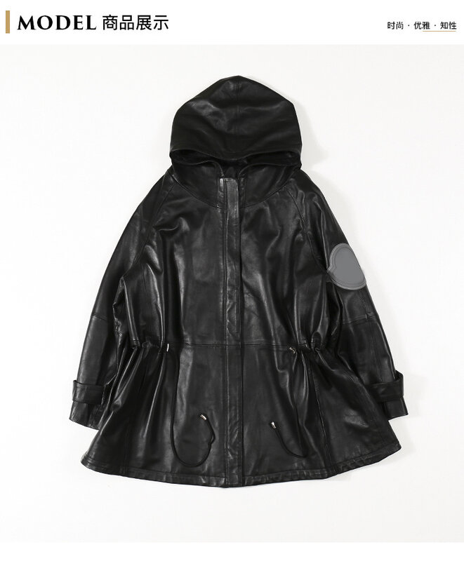 2023 nuova moda di alta qualità giacca in vera pelle di montone cappotto oversize femminile Harajuku giacca in pelle tutto-fiammifero