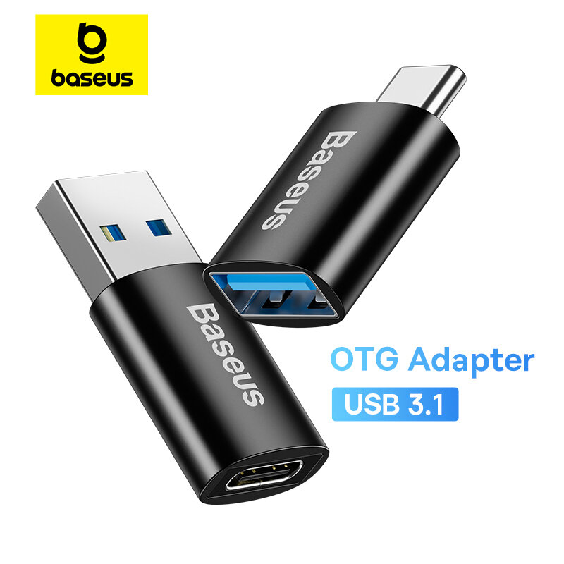 Baseus USB 3.1อะแดปเตอร์ OTG ประเภท C ถึง USB อะแดปเตอร์หญิงสำหรับ Macbook Pro Air Samsung S20 S10 USB OTG Connector