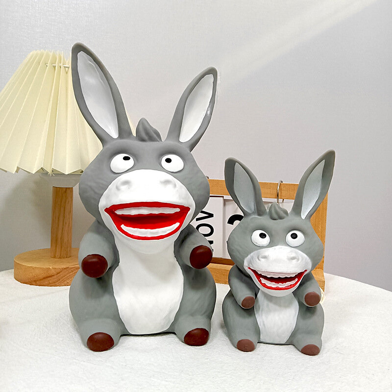Stress Donkey Squeeze Toy Anxiety Relief Cute Stretch Donkey Toy Gray Big Mouth Sensory Donkey Toys for Birthday Christmas Gifts