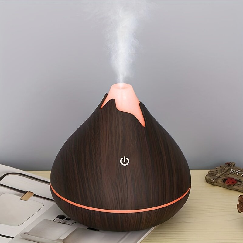 350ml Holzmaserung Sprühnebel tragbares Aroma ätherisches Öl Diffusor USB H2O Mini Luftbe feuchter