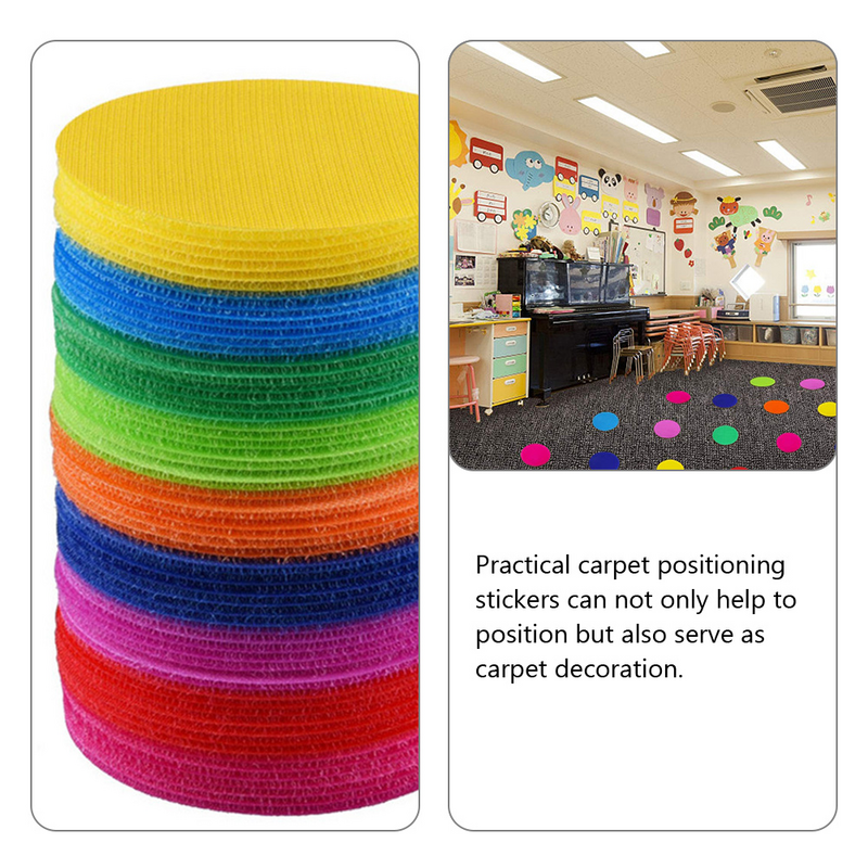 Alfombra circular de nailon para jardín de infantes, 50 piezas, para marcar el suelo, para el aula