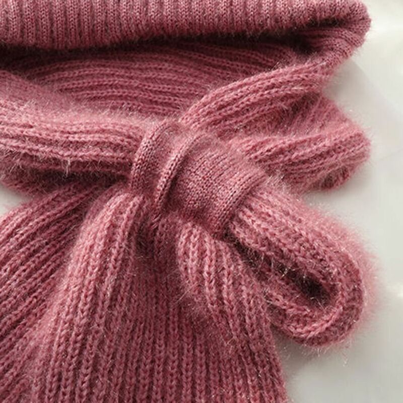 Windproof Beanie Hat Scarf Casual Winter Warm Thickening Integrated Ear Protection Cap Neck Warmer Hat Scarf Set Woman