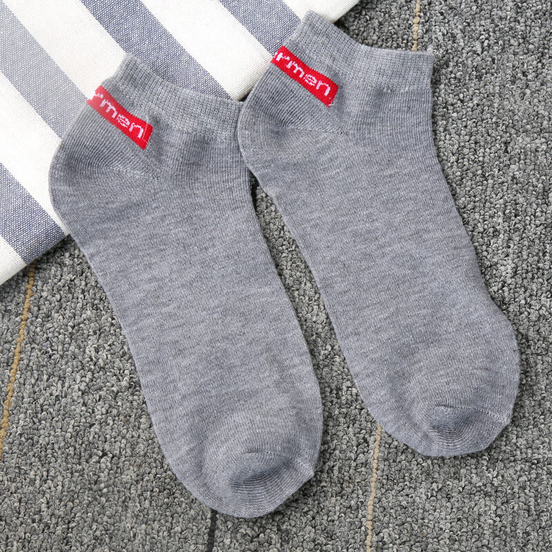 Летние мужские носки-лодочки, японские мужские носки, японские Дышащие носки из полиэстера и хлопка, спортивные мужские белые носки