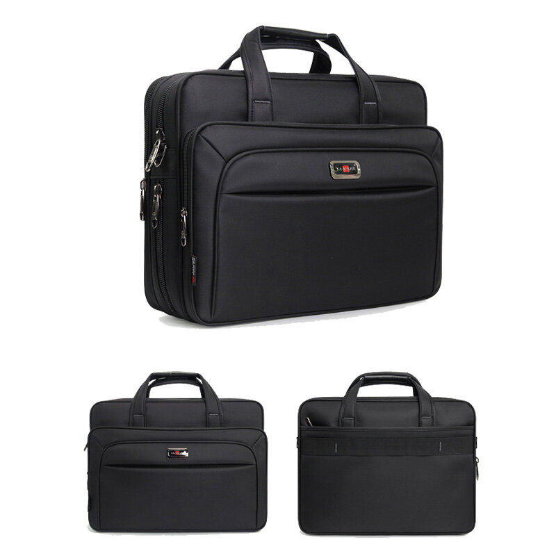 2023 New Men Briefcase 15.6inch Laptop Office Business Bag Male Shoulder Bag For MacBook Large Capacity Handbags For Husband