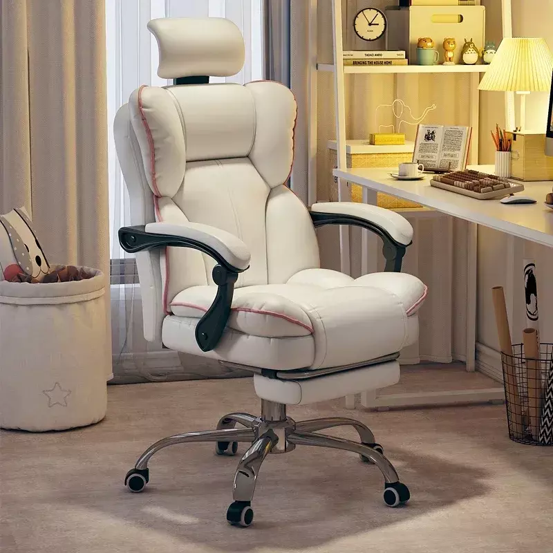 Silla ergonómica de oficina móvil para juegos, sala de estar asiento reclinable giratorio para, muebles para el hogar