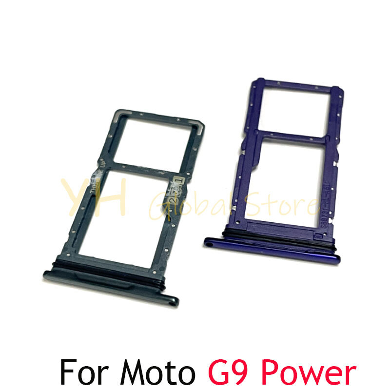 Sim Card Slot Tray Holder, Peças de reparo, apto para Motorola Moto G9 Power, 5pcs