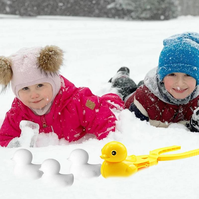 Herramienta formadora de bolas de nieve para el invierno, accesorios de juego con Clip en forma de pato, juguetes de juego para jardín, playa, patio de césped
