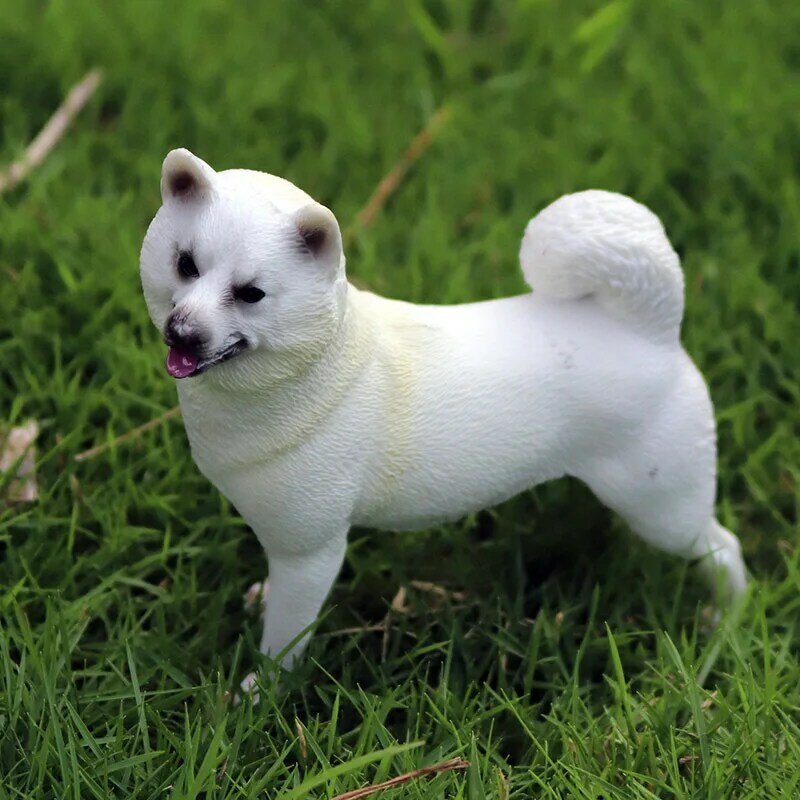 Effen Simulatie Dier Model Decoratie Chaigou Akita Hond Hond Plastic Speelgoed Handvat